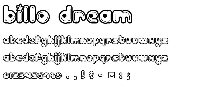 Billo Dream font